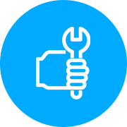 工具を手に持つアイコン